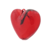 corazon vidrio colgante rojo frontal perfil modelo1