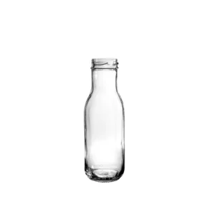 Botella de vidrio 250 ml con tapa metálica