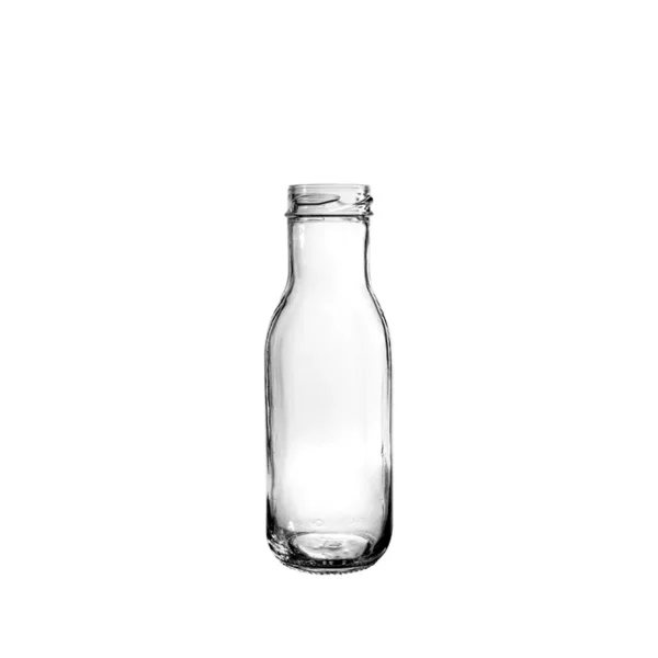 Botella de vidrio 250 ml con tapa metálica