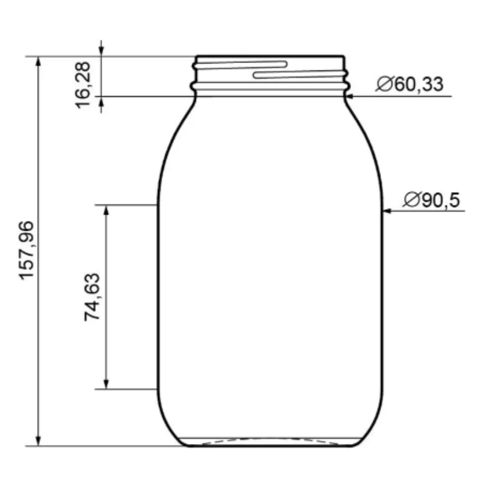 Frasco de vidrio 750 ml con Tapa Dorada | Envase multiusos 5 Frasco de vidrio 750 ml con Tapa Dorada | Envase multiusos - Imagen 5