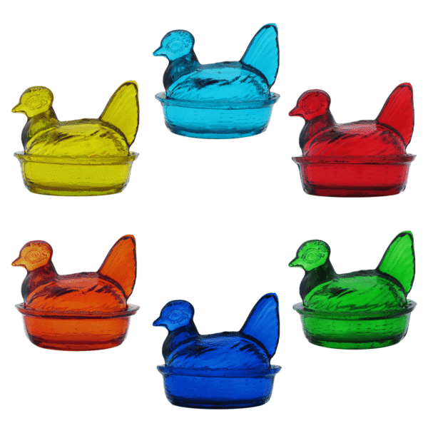 gallina vidrio set 6unidades