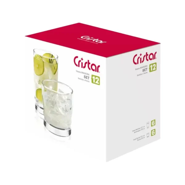 Set de 12 Vasos Madeira Cristar | Elegancia para tus bebidas - Imagen 4