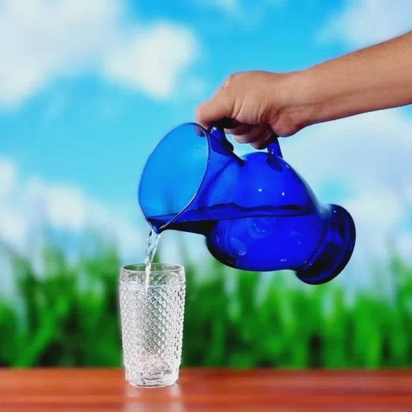 Jarra Glassart 1.5L Azul Cobalto | Vidrio Artesanal en tu mesa - Imagen 6