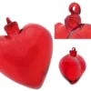 corazon colgante mediano rojo perfil