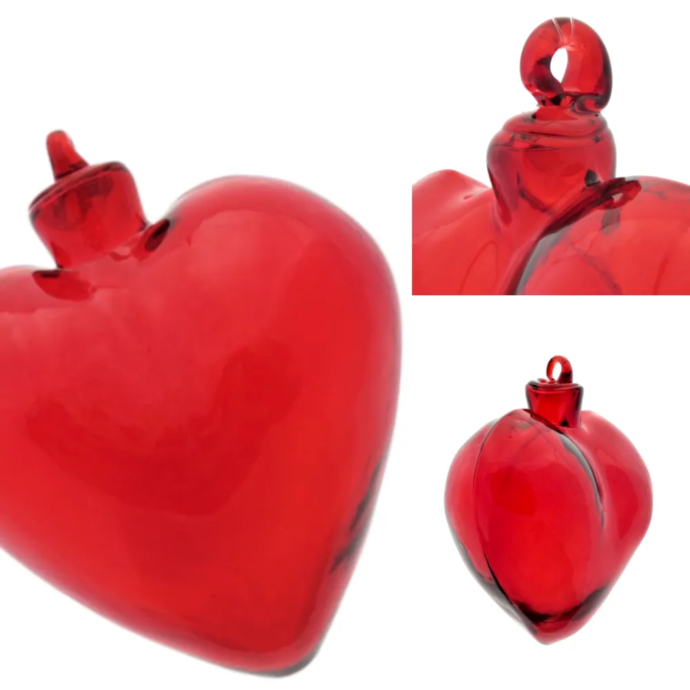 corazon colgante mediano rojo perfil