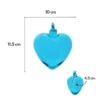 corazon colgante pequeno azul