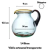 jarra vidrio linea cafe 1.4l dimensiones