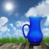 jarra vidrio samaritana 1.25l azul cobalto fondo cielo