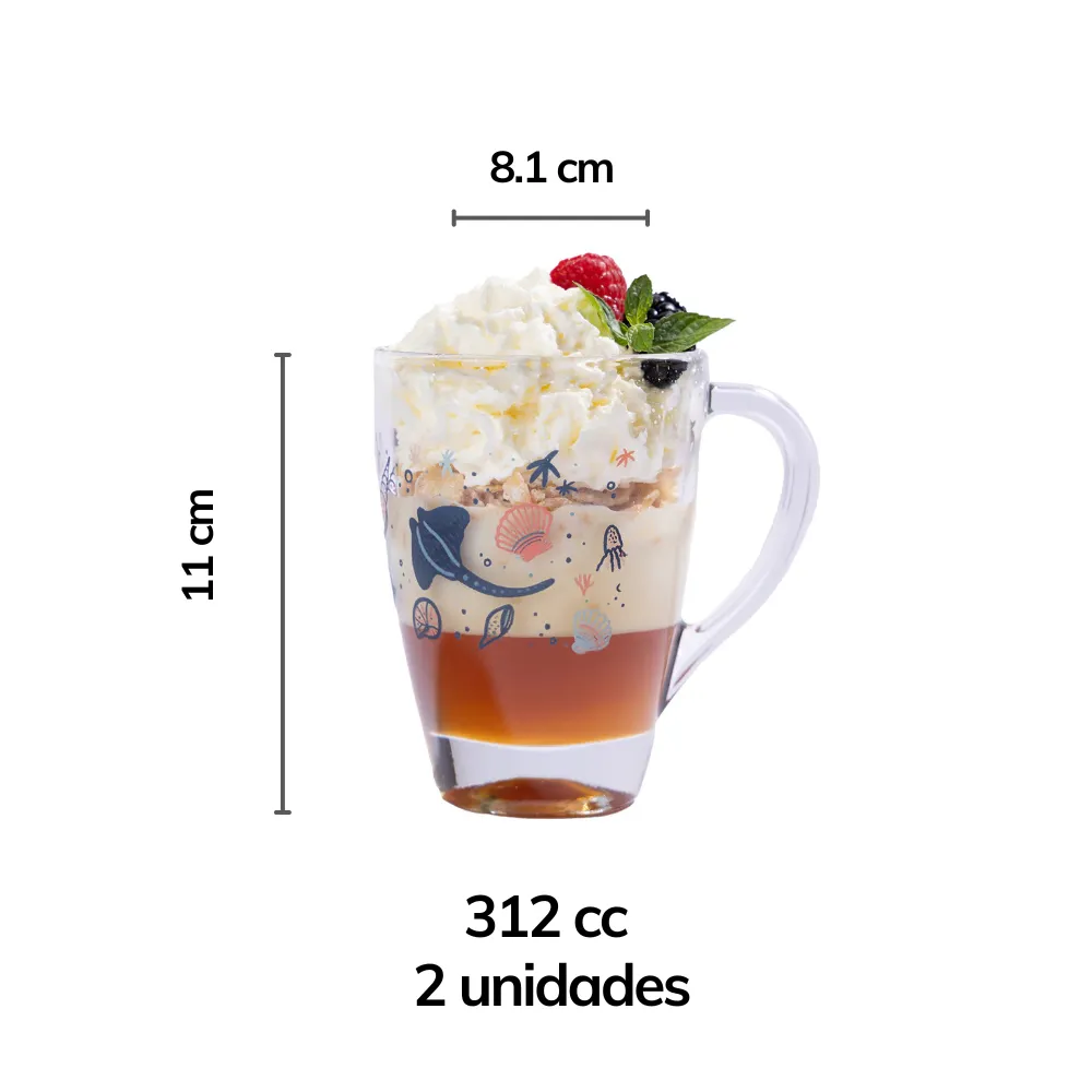 Mug Corales Edicion Especial medidas
