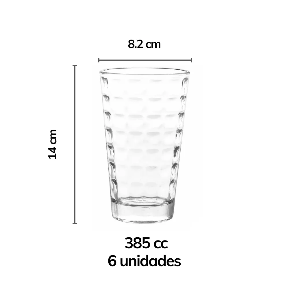 Vaso Square bebidas medidas