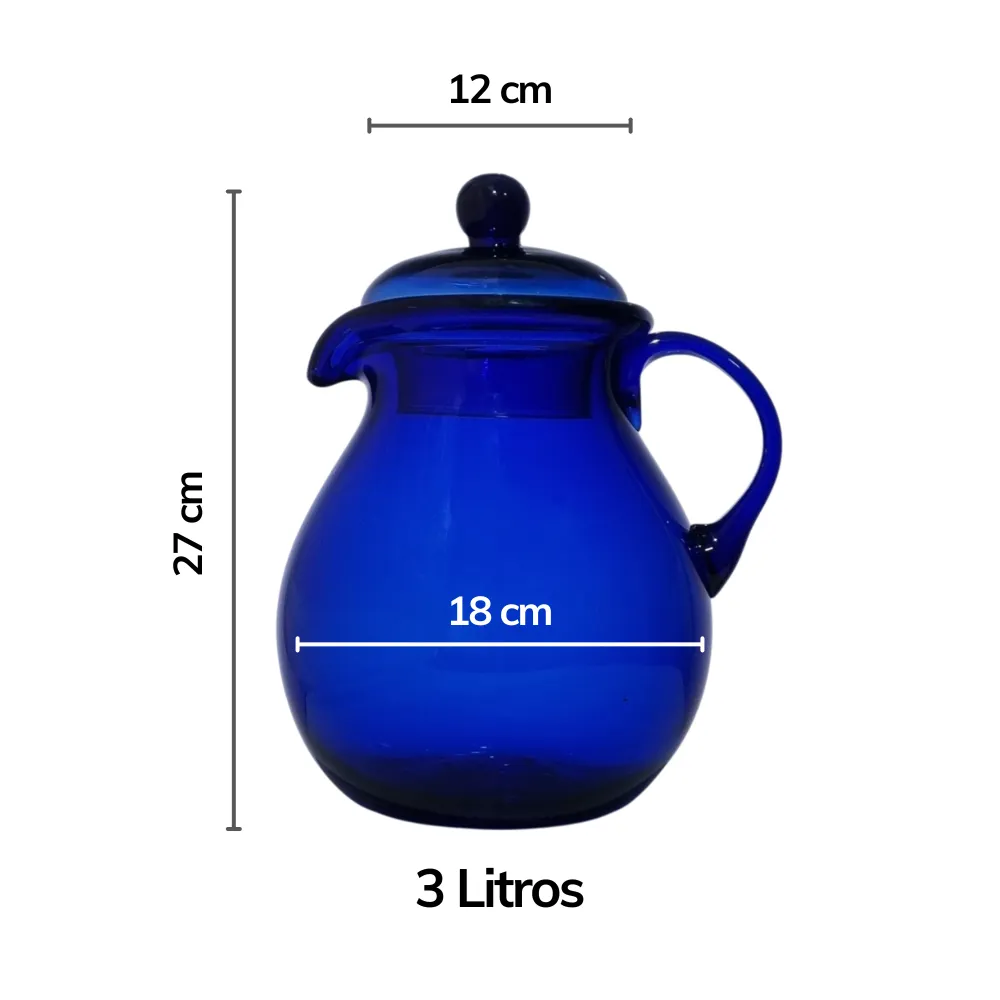 Jarra Mamajuana con tapa 3 litros medidas