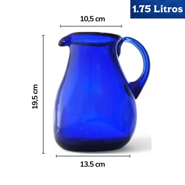 Jarra Mika Azul Cobalto 1750ml en Vidrio | Arte e Inspiración - Imagen 3