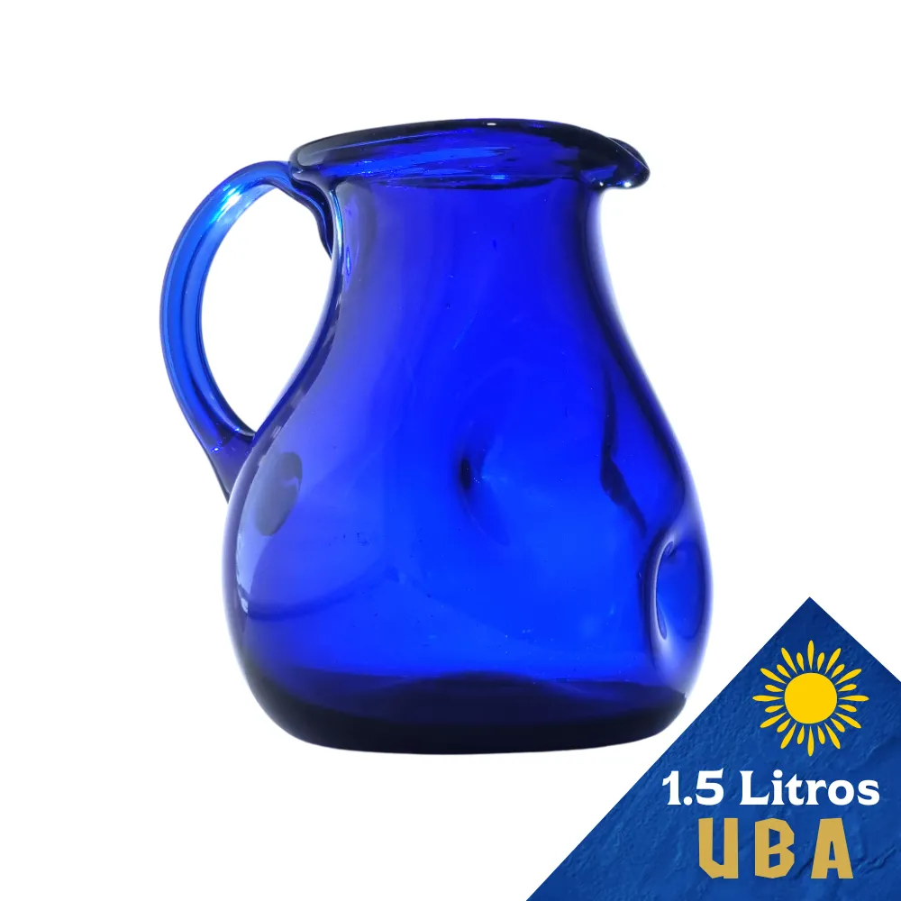 Jarra Uba 1.5 litros en azul cobalto fondo blanco