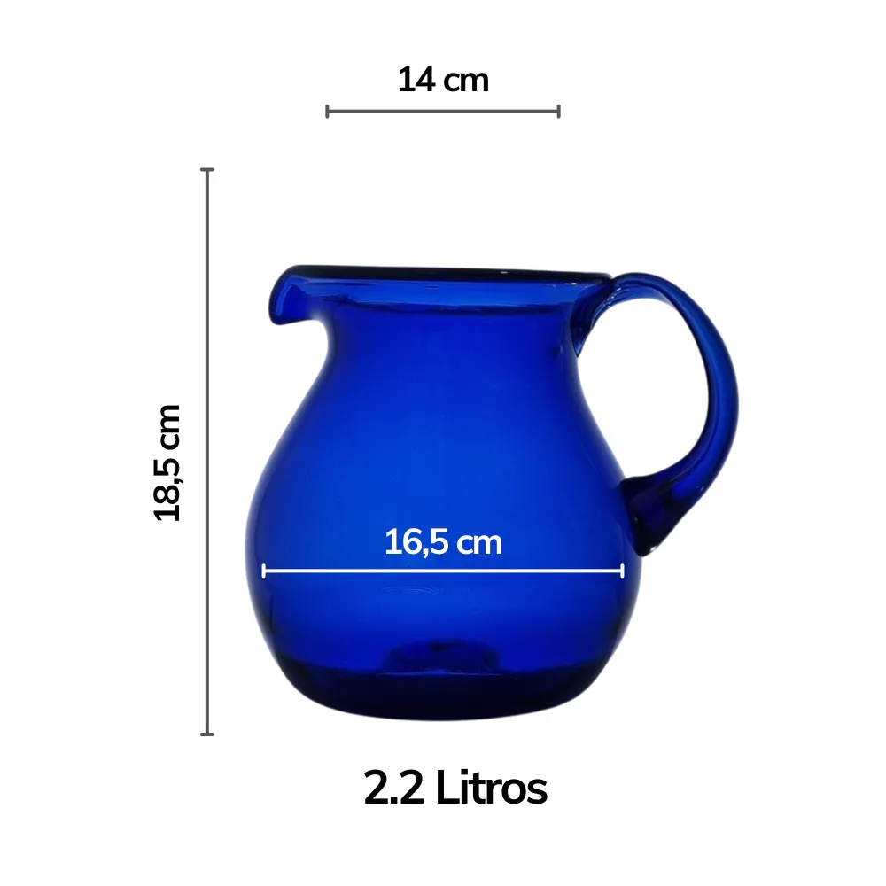 Jarra en vidrio mamajuana 2.2 litros medidas