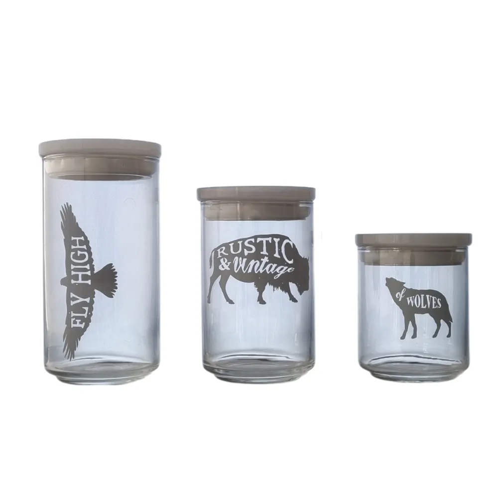 Set 3 Frascos coleccion Wild vacios fondo blanco