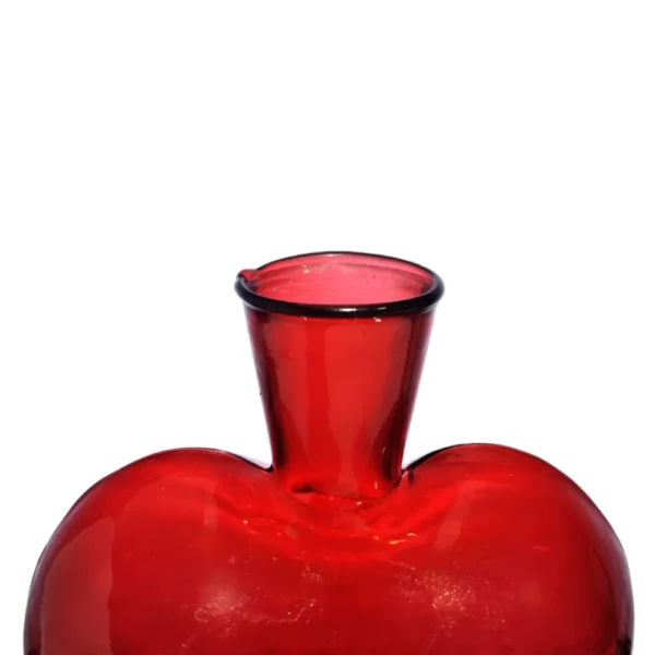 Florero Corazón Rojo Artesanal | Elegancia y Amor en Vidrio Soplado - Imagen 5