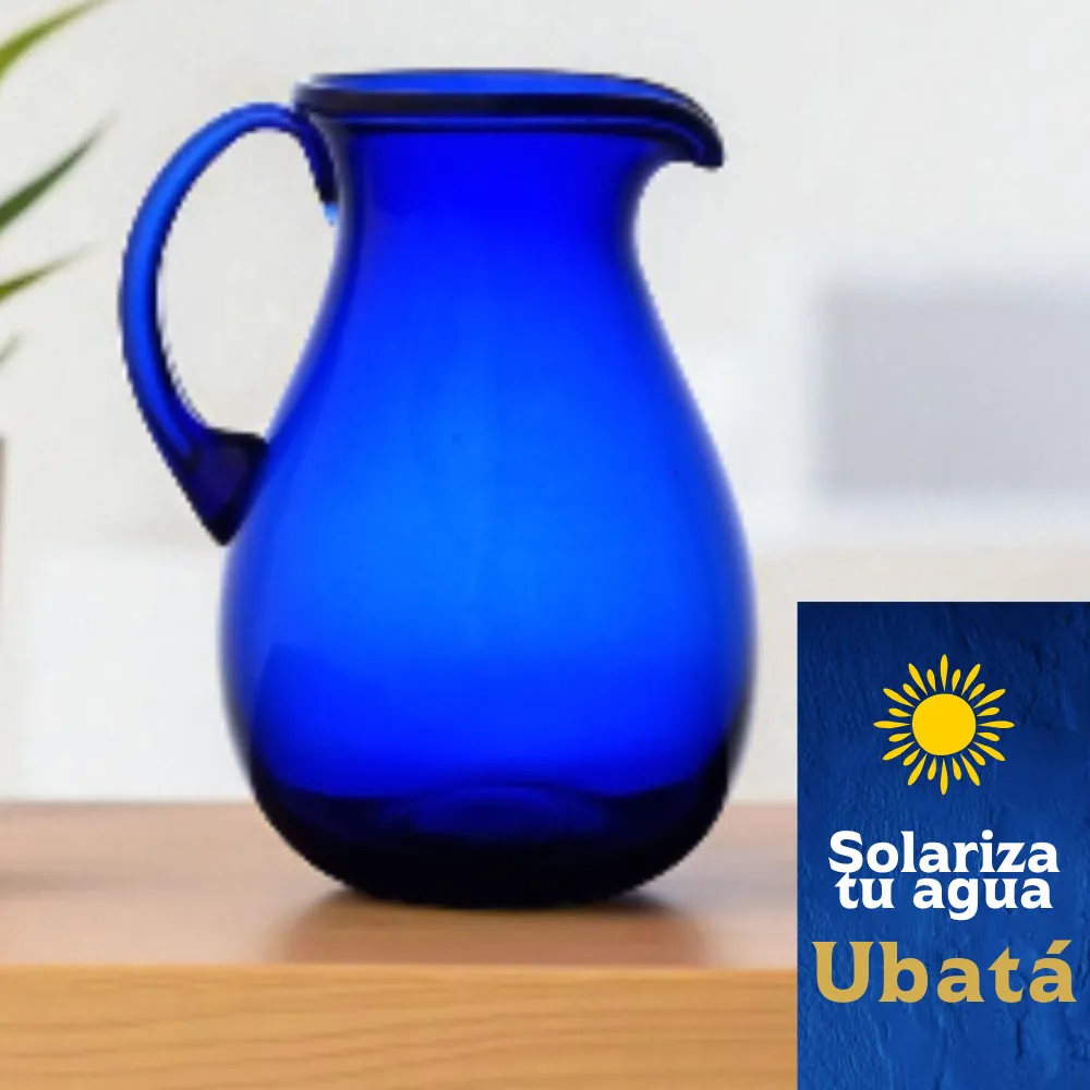 Jarra Ubatá azul cobalto de 1.5 litros en vidrio soplado