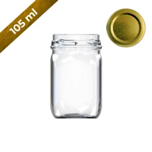 Frasco de vidrio 105 ml cuadrado