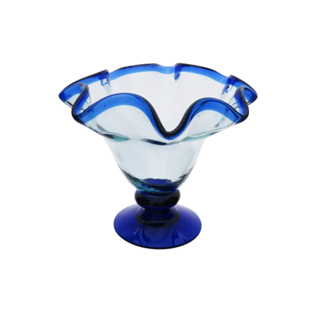 Home 41 Copa helado linea azul artesanal fondo blanco