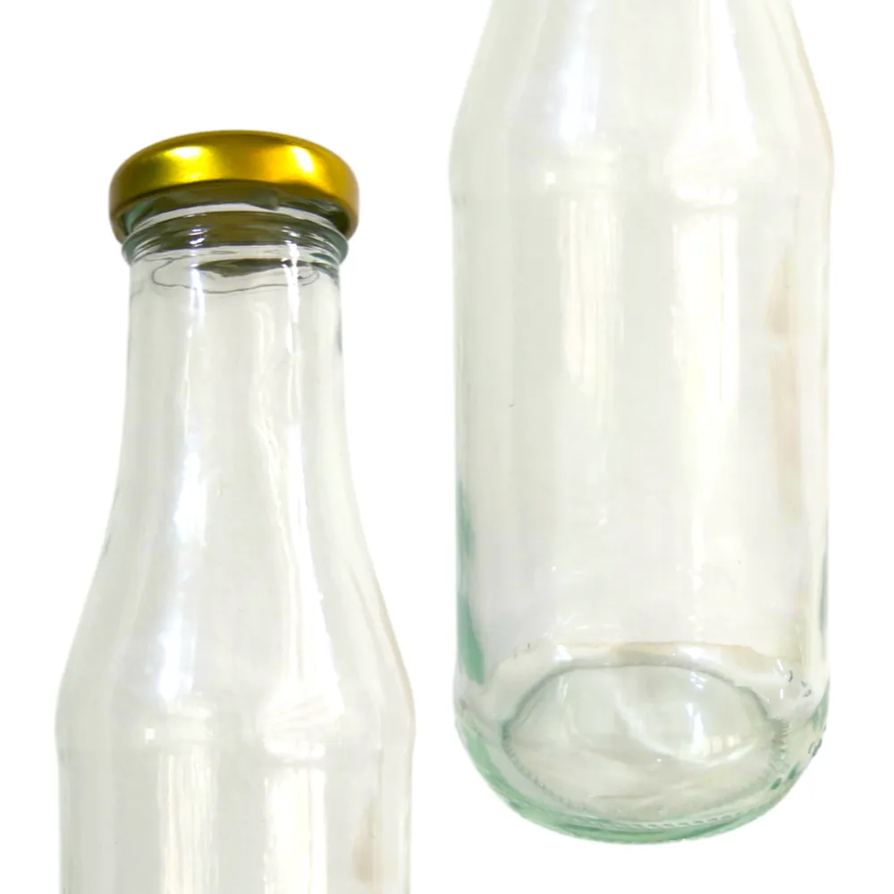 Botella de vidrio 358 ml con Tapa Dorada | Versátil 5 Botella de vidrio 358 ml con Tapa Dorada | Versátil - Imagen 5