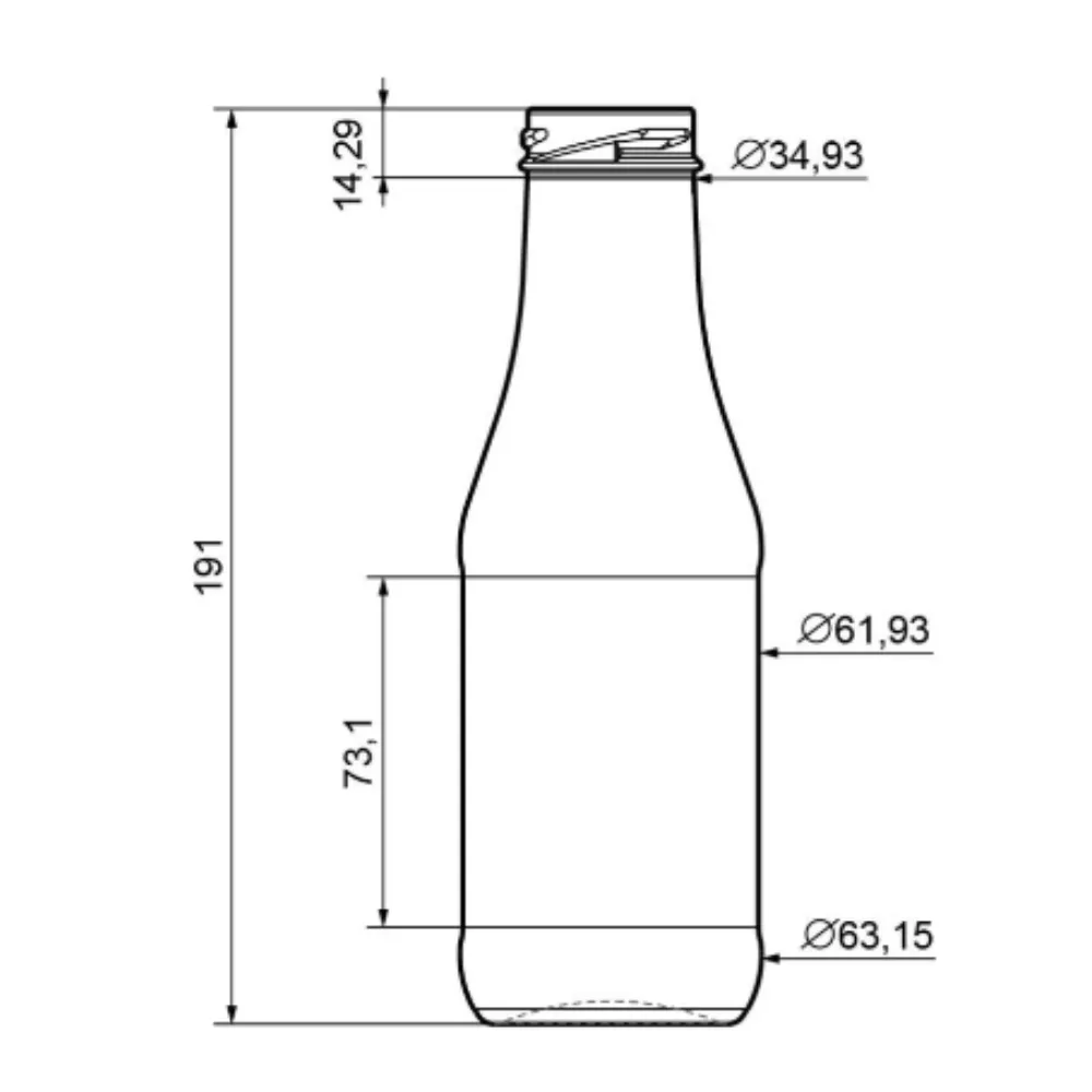 Botella de vidrio 358 ml redonda con Tapa Dorada | Envase versátil 4 Botella de vidrio 358 ml redonda con Tapa Dorada | Envase versátil - Imagen 4