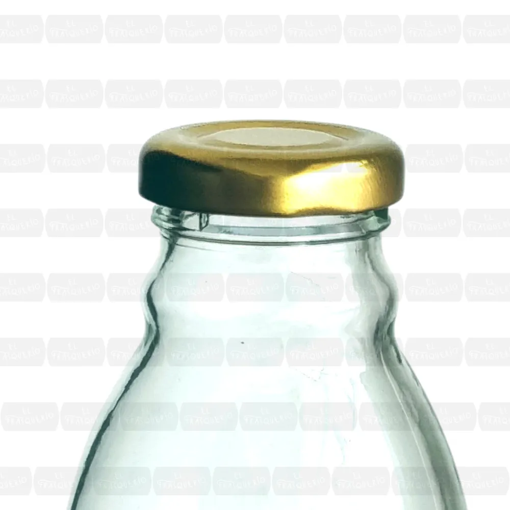 Home 42 botella 400 ml ea4353 38 24 fondo blanco enfoque boca con tapa dorada marca de agua