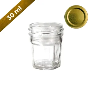 Frasco de vidrio 30 ml octogonal
