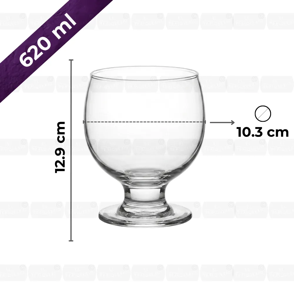 Copa Helado Premiere 620 ml capacidad y medidas marca de agua