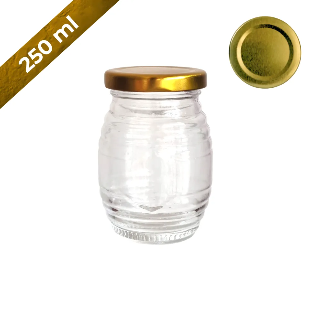 Frasco de vidrio mielero 250 ml