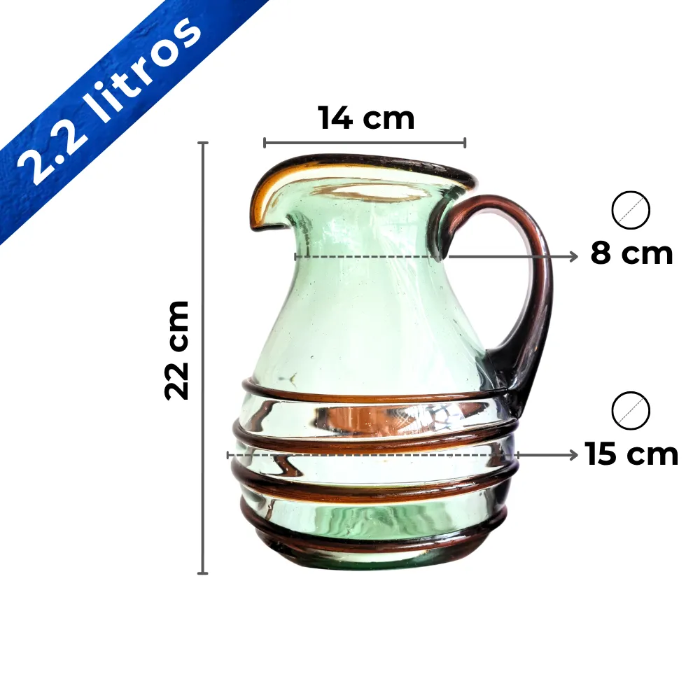 Jarra Mexico 2.2 litros Linea Cafe capacidad y medidas