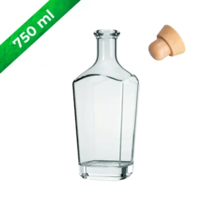 Botella de vidrio 750 ml Imperial con corcho