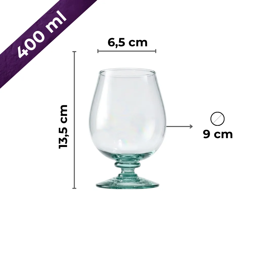 Copa Brandy 400 ml artesanal capacidad y medidas