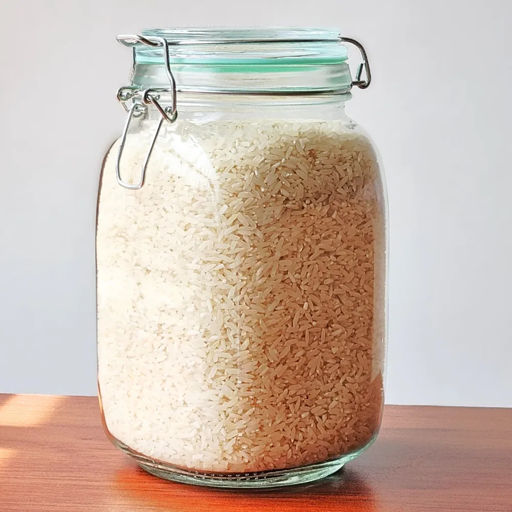 Frasco hermetico 1500 ml ambientado con arroz