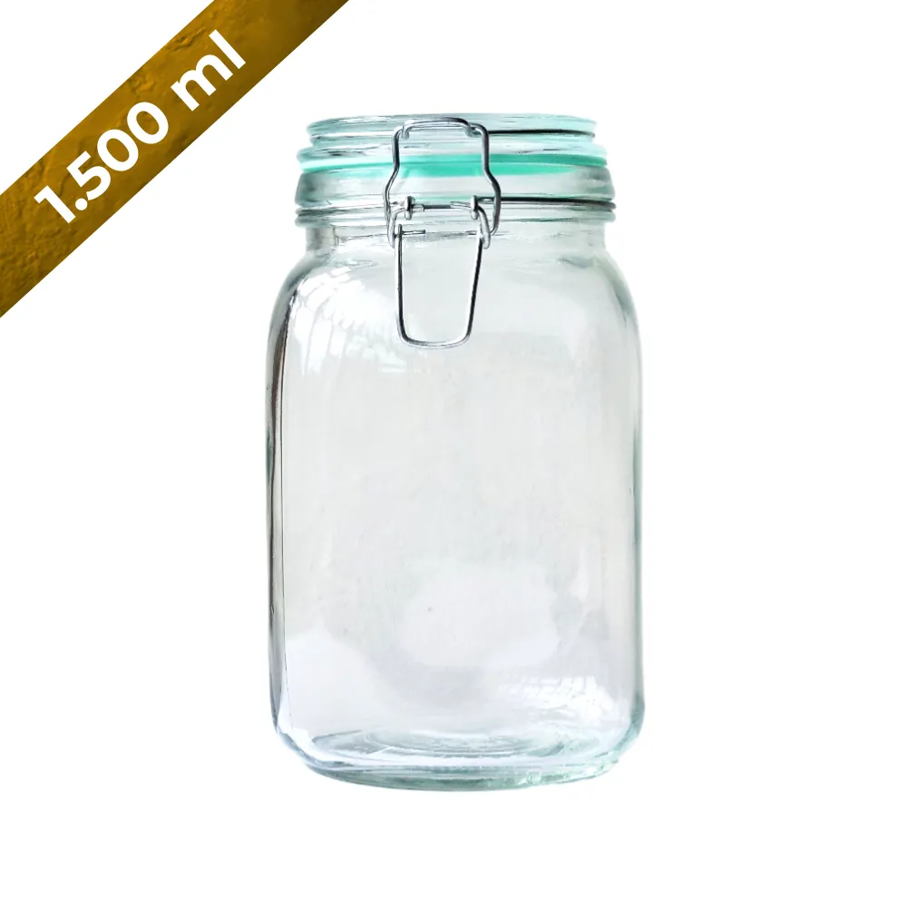 Frasco hermetico de vidrio 1500 ml