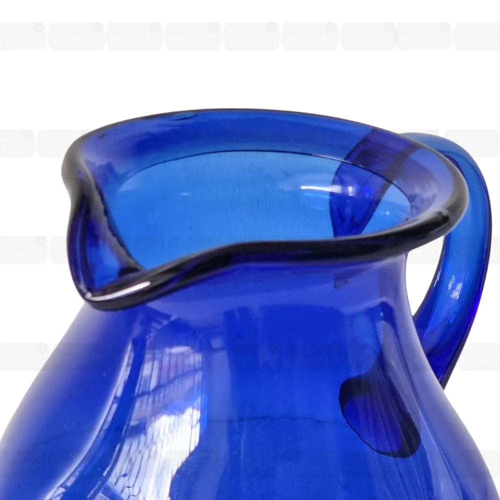 Jarra Mocua 2 litros azul cobalto enfoque boca marca de agua