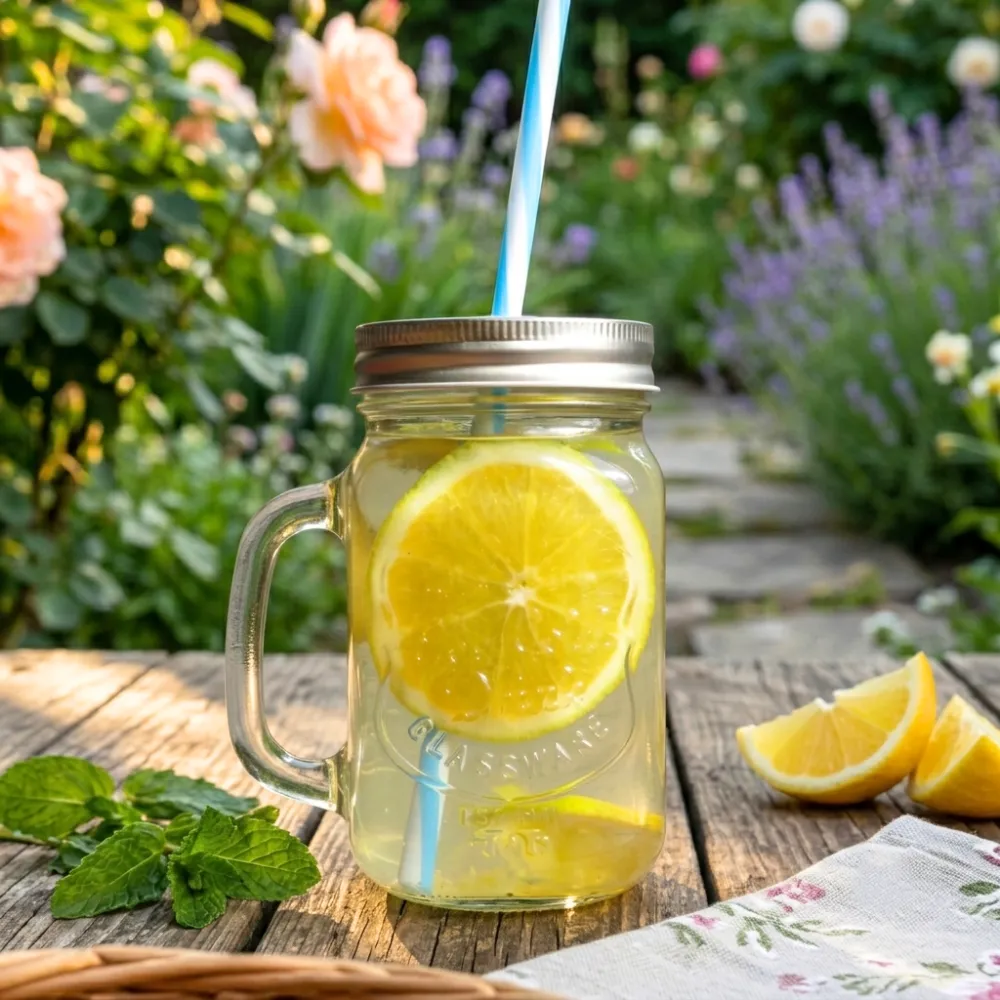 Home 76 Vaso Vintage 450 ml con pitillo ambientado