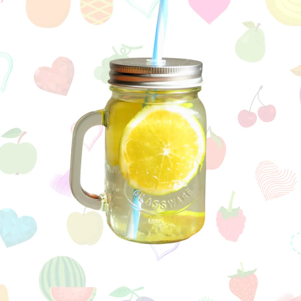 Home 79 Vaso Vintage 450 ml con pitillo frutas