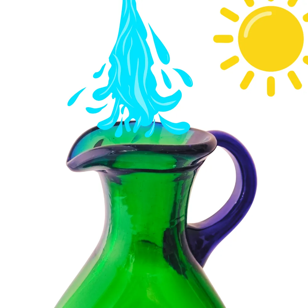 Jarra Hidalgo 1.1 Litros verde con tapa azul cobalto | Ancestral 5 Jarra Hidalgo 1.1 Litros verde con tapa azul cobalto | Ancestral - Imagen 5