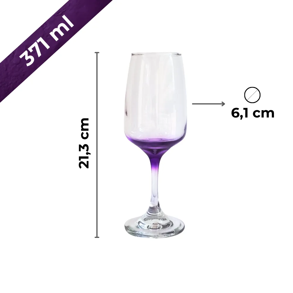 Set 4 Copas vino Trentino 371 ml edicion especial capacidad y medidas
