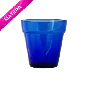 Matera de vidrio azul cobalto portada