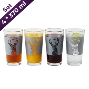 Set 4 vasos 370 ml Wild Collection Cristar portada