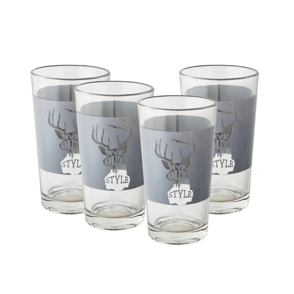 Home 62 Set 4 vasos 370 ml Wild Collection Cristar vacios