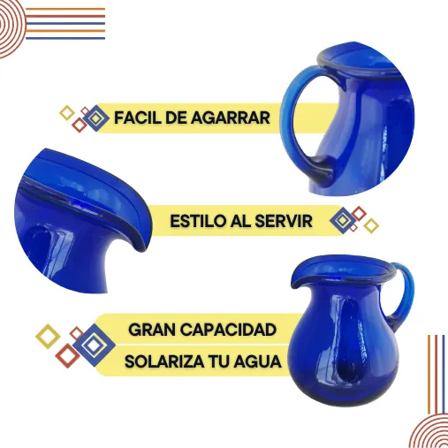 Jarra Zié Grande 3 Litros Azul Cobalto | La Gigante para solarizar agua 4 Jarra Zié Grande 3 Litros Azul Cobalto | La Gigante para solarizar agua - Imagen 4