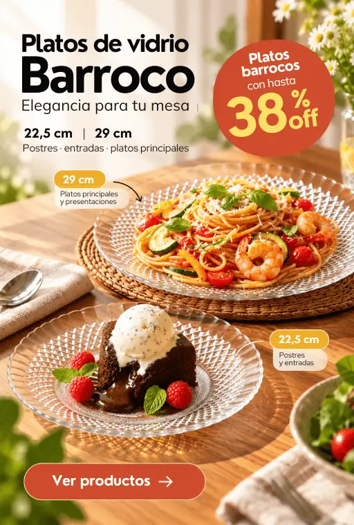 banner mobile platos vidrio barroco 38off